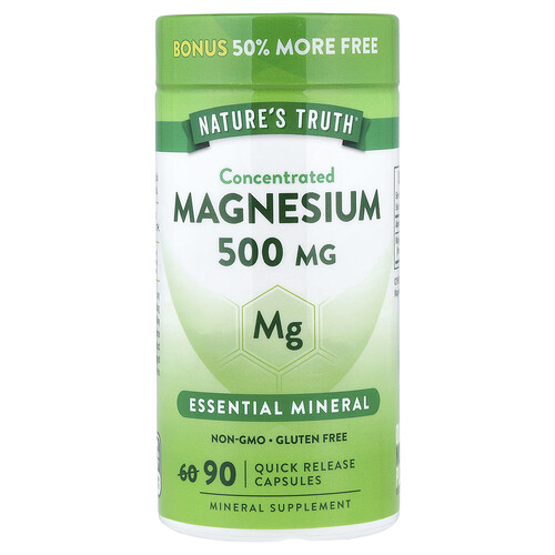 Nature's Truth, Concentrated Magnesium, 500 mg, 90 Quick Release Capsules