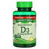 Nature's Truth, Высокоэффективный витамин D3, 50 мкг (2000 МЕ), 300 мягких таблеток быстрого высвобождения