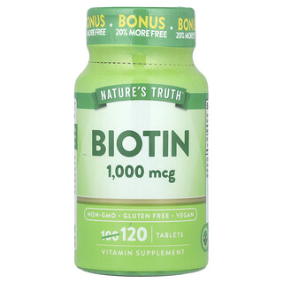 Nature's Truth, Biotin, 1.000 mcg, 120 Tabletten