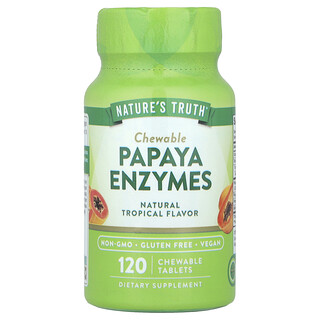 Nature's Truth, Chewable Papaya Enzymes, Natural Tropical, 120 Chewable Tablets