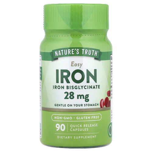 Nature's Truth, Easy Iron, 28 mg, 90 Quick Release Capsules
