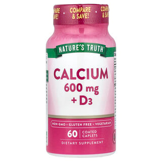 Nature's Truth, Calcio más D3, 60 comprimidos oblongos recubiertos