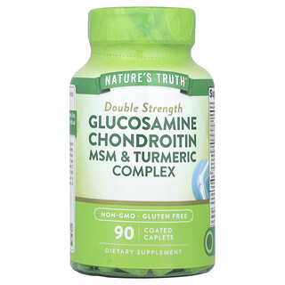 Nature's Truth, Complejo de glucosamina, condroitina y cúrcuma, MSM, 90 comprimidos oblongos recubiertos