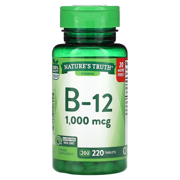 Nature's Truth, B-12, 1,000 Mcg, 220 Tablets