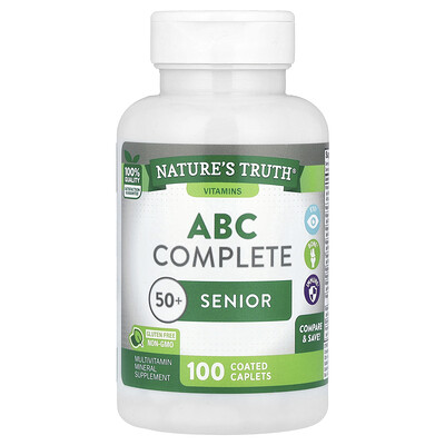 Product Image for Nature's Truth, ABC Complete Multivitamin, 50+ Senior, 100 Coated Caplets
