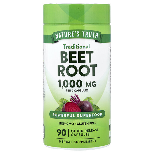 Nature's Truth, Beet Root, 90 Quick Release Capsules (500 mg per Capsule)