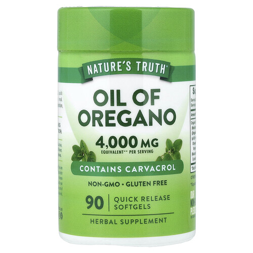 Nature's Truth, Oil of Oregano, 90 Quick Release Softgels (2,000 mg per Softgel)