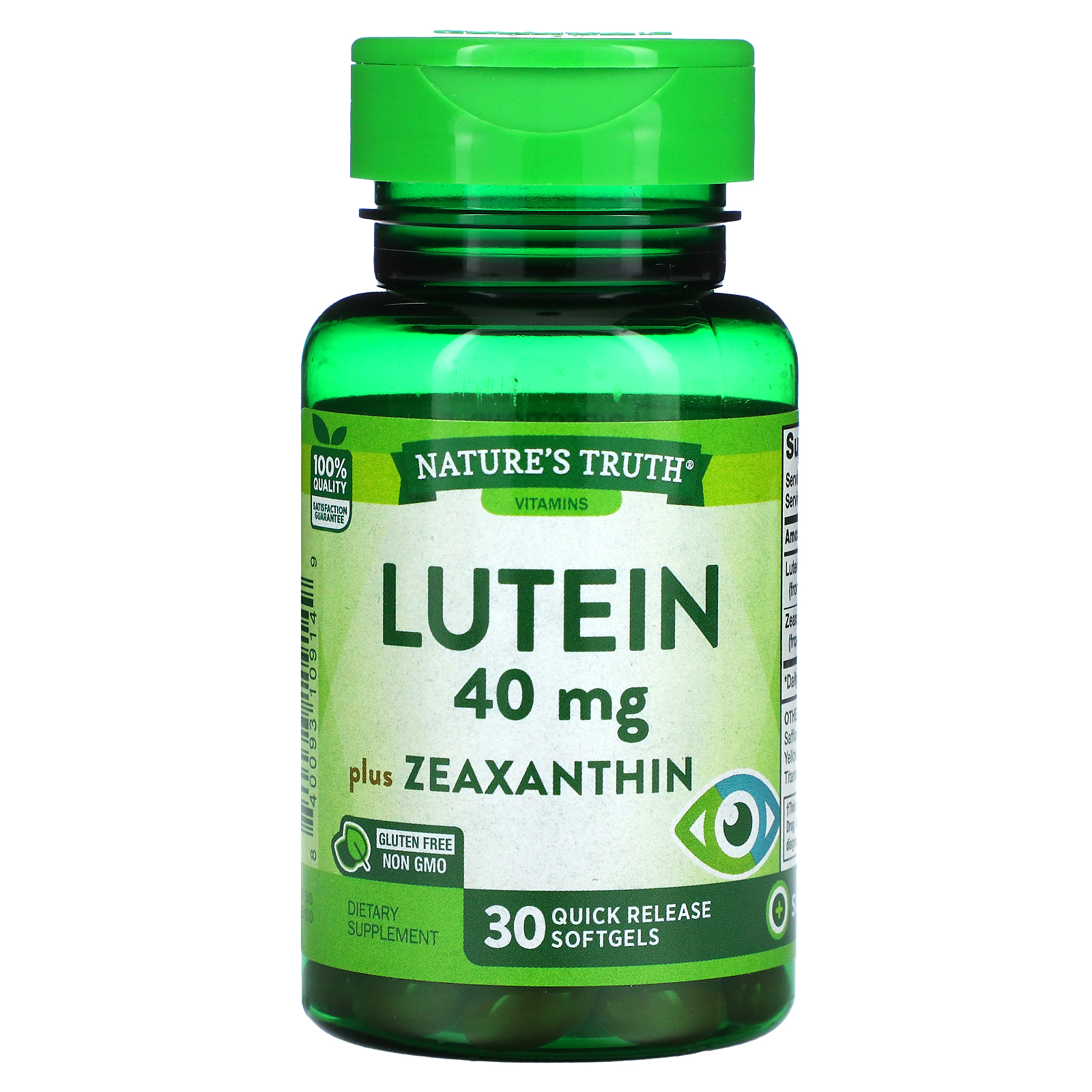 What Is The Best Brand Of Lutein And Zeaxanthin Nature's Truth, Lutein, Plus Zeaxanthin, 40 mg, 30 Quick Release Softgels