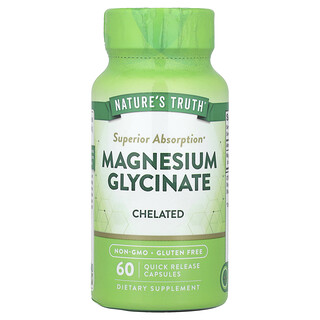 Nature's Truth, Magnesium Glycinate, Chelated, 60 Quick Release Capsules (100 mg per Capsule)