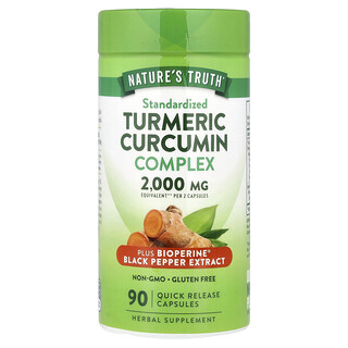Nature's Truth, Turmeric Curcumin Complex plus BioPerine® Black Pepper Extract, 90 Quick Release Capsules