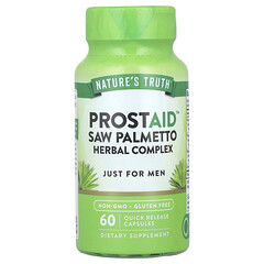 ProstAid™, рослинний комплекс із пальмою, 60 капсул зі швидким вивільненням