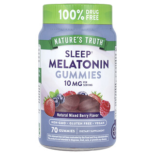 Nature's Truth, Gomitas de melatonina para dormir, Bayas mixtas naturales, 70 gomitas (5 mg por gomita)