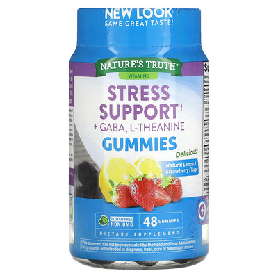 

Nature's Truth Stress Support + GABA L-Theanine Natural Lemon & Strawberry 48 Gummies