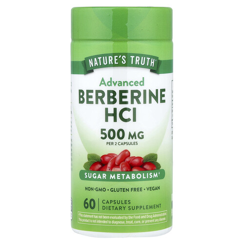 Nature's Truth Berberine HCl, 60 Capsules (250 mg per Capsule)