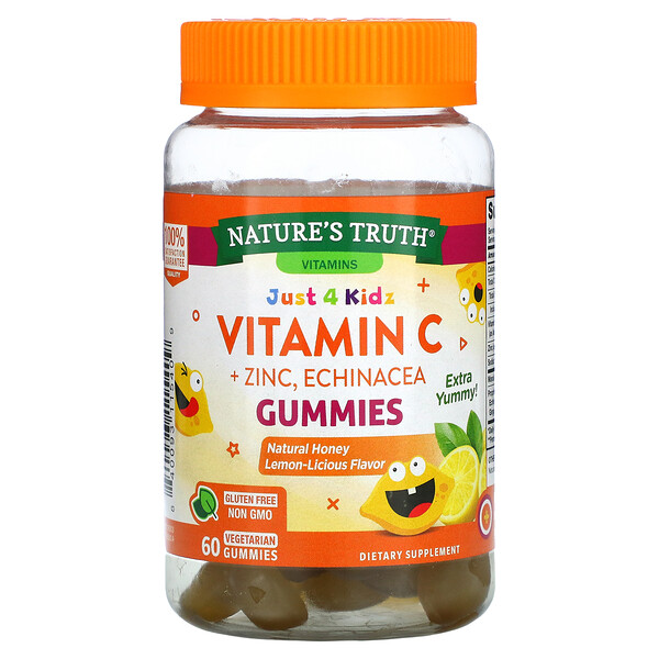 Nature's Truth, Just 4 Kids, Vitamin C + Zinc, Echinacea, Natural Honey