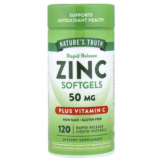 Nature's Truth, Zinc plus Vitamin C, 120 Rapid Release Liquid Softgels