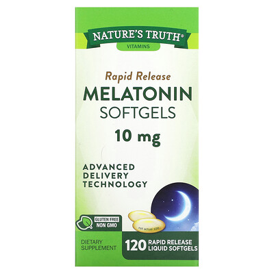 

Nature's Truth Melatonin Softgels 10 mg 120 Rapid Release Liquid Softgels