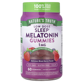 Nature's Truth, 睡眠支持褪黑素软糖，天然樱桃石榴味，1 毫克，60 粒