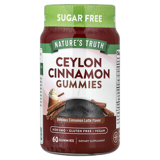 Nature's Truth, Ceylon Cinnamon Gummies, Delicious Cinnamon Latte, 60 Gummies