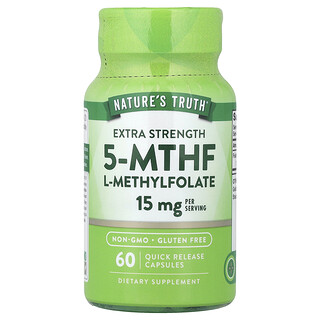 Nature's Truth, 5-MTHF L-metyylifolaatti, 60 nopeasti vapautuvaa kapselia (7,5 mg kapselia kohden)