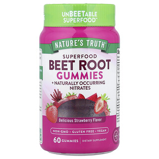 Nature's Truth, Superalimentos de Gomas de Beterraba, Morango Delicioso, 60 Gomas