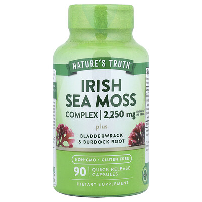 Product Image for Nature's Truth, Irish Sea Moss Complex Plus Bladderwrack & Burdock Root, 90 Quick Release Capsules