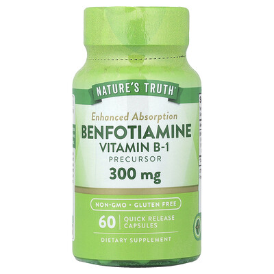 Product Image for Nature's Truth, Benfotiamine, 300 mg, 60 Quick Release Capsules