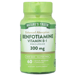 Nature's Truth, Benfotiamine, 300 mg, 60 capsules à libération rapide