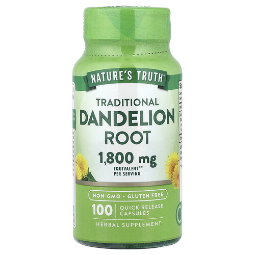 Nature's Truth Dandelion Root, 100 Quick Release Capsules (900 mg per Capsule)
