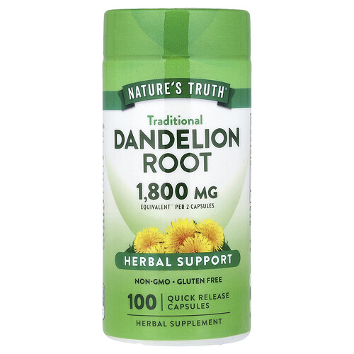 Nature's Truth, Löwenzahnwurzel, 100 Kapseln mit Schnellfreisetzung (900 mg pro Kapsel)