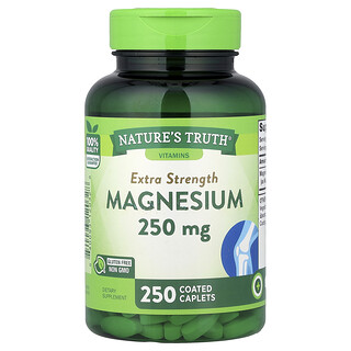 Nature's Truth, Magnesio, 250 mg, 250 comprimidos oblongos recubiertos