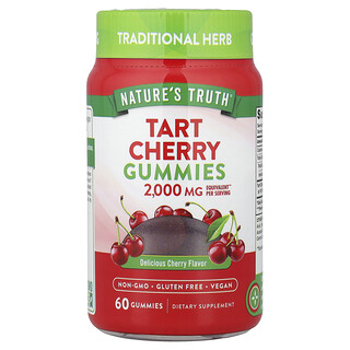 Nature's Truth, Gomitas de cereza ácida, Cereza deliciosa, 60 gomitas (1000 mg por gomita)