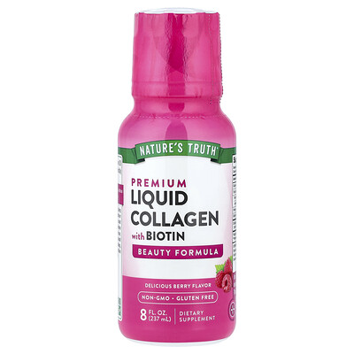 Nature's Truth, Colágeno líquido prémium con biotina, Baya deliciosa, 237 ml (8 oz. líq.)