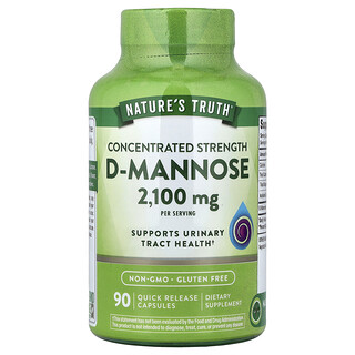 Nature's Truth, D-mannoza, 90 kapsułek o szybkim uwalnianiu (700 mg na kapsułkę)