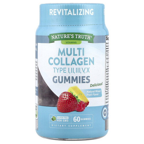 Nature's Truth Multi Collagen Gummies Natural Mixed Fruit 60 Gummies