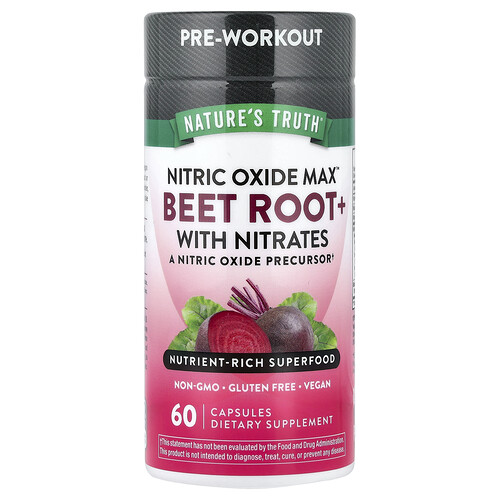 Nature's Truth Nitric Oxide Max™, Beet Root+ with Nitrates, 60 Capsules