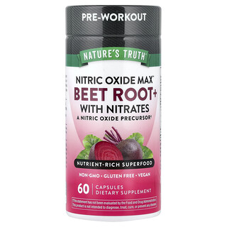 Nature's Truth, Nitric Oxide Max™, Beet Root+ with Nitrates, 60 Capsules