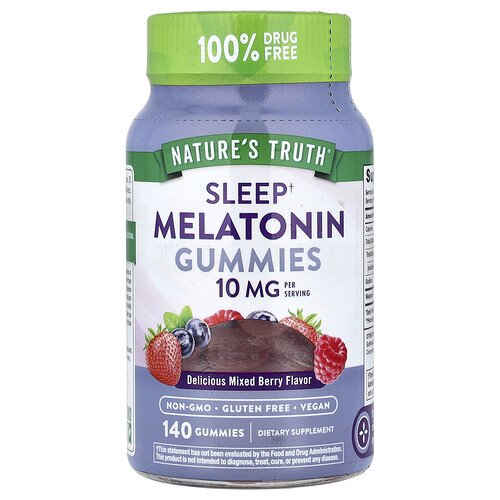 Nature's Truth, Sleep Melatonin Gummies, Mixed Berry, 140 Gummies (5 mg per Gummy)