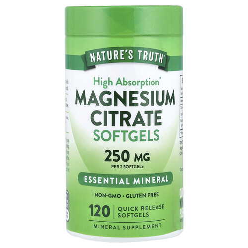 Nature's Truth, Magnesium Citrate, 120 Quick Release Softgels (125 mg per Softgel)