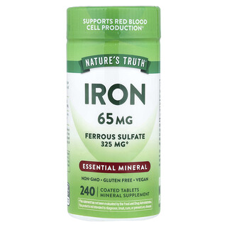 Nature's Truth, Besi, 65 mg, 240 Tablet Bersalut