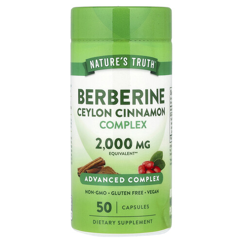 Nature's Truth, Berberine Ceylon Cinnamon Complex, 2,000 mg, 50 Capsules
