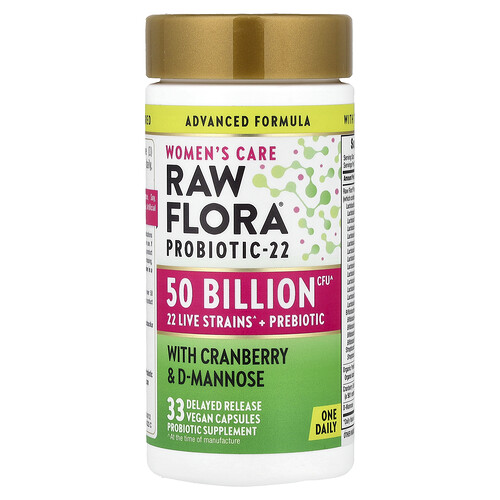 Nature's Truth Women's Care, Raw Flora™ Probiotic-22, 33 Delayed Release Vegan Capsules