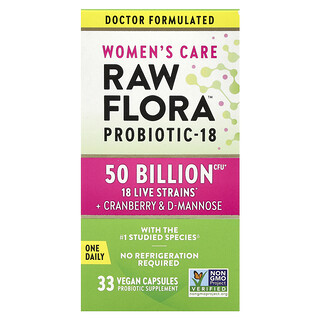 Nature's Truth, Îngrijire pentru femei, Raw Flora™ Probiotic-18, 33 capsule vegane