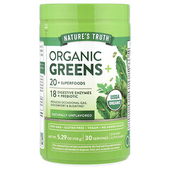 Organic Greens+, без ароматизаторів, 150 г