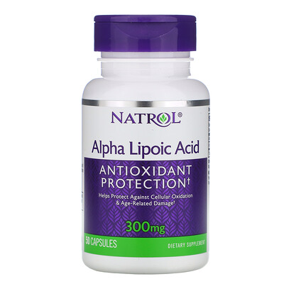 Natrol Альфа-липоевая кислота, 300 мг, 50 капсул