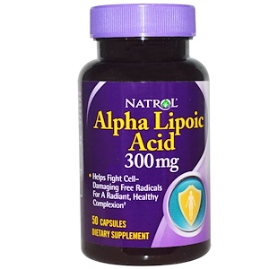 Natrol, Альфа-липоевая кислота, 300 мг, 50 капсул