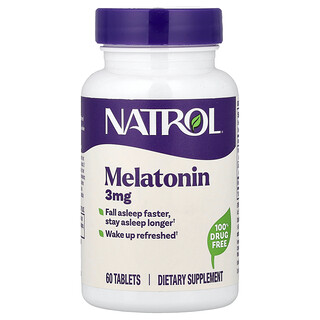 Natrol, Melatonina, 3 mg, 60 comprimidos
