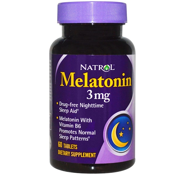 Natrol, Melatonin, 3 mg, 60 Tablets - iHerb.com