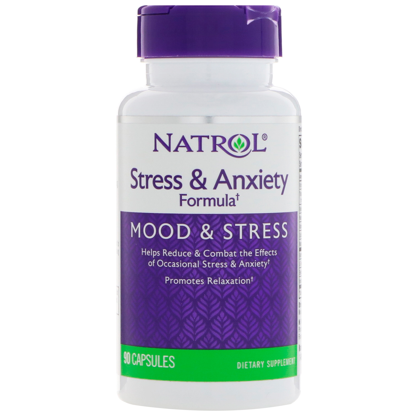 Natrol, Stress & Anxiety Formula, Mood & Stress, 90 Capsules - iHerb.com