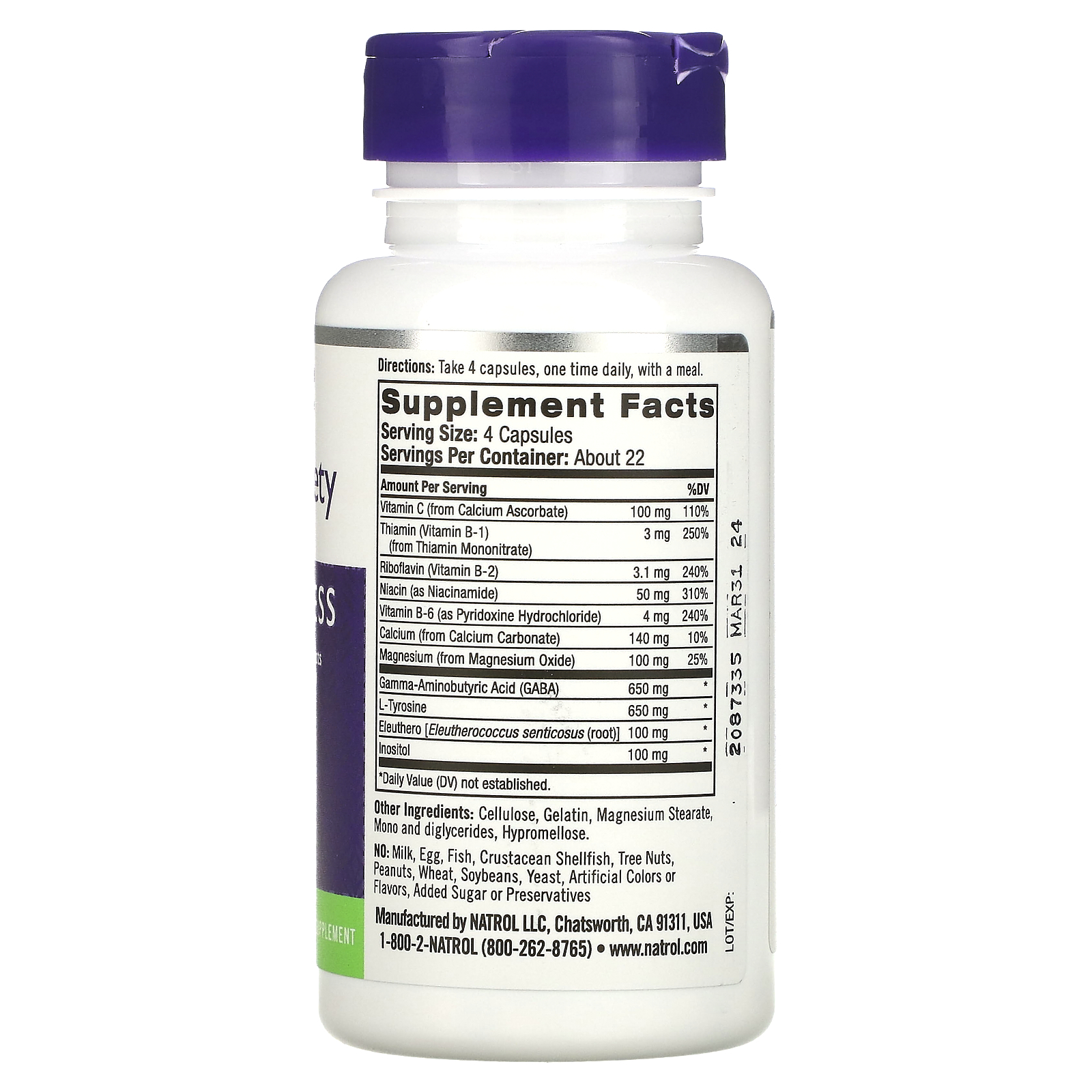 Natrol, Stress & Anxiety Formula, 90 Capsules